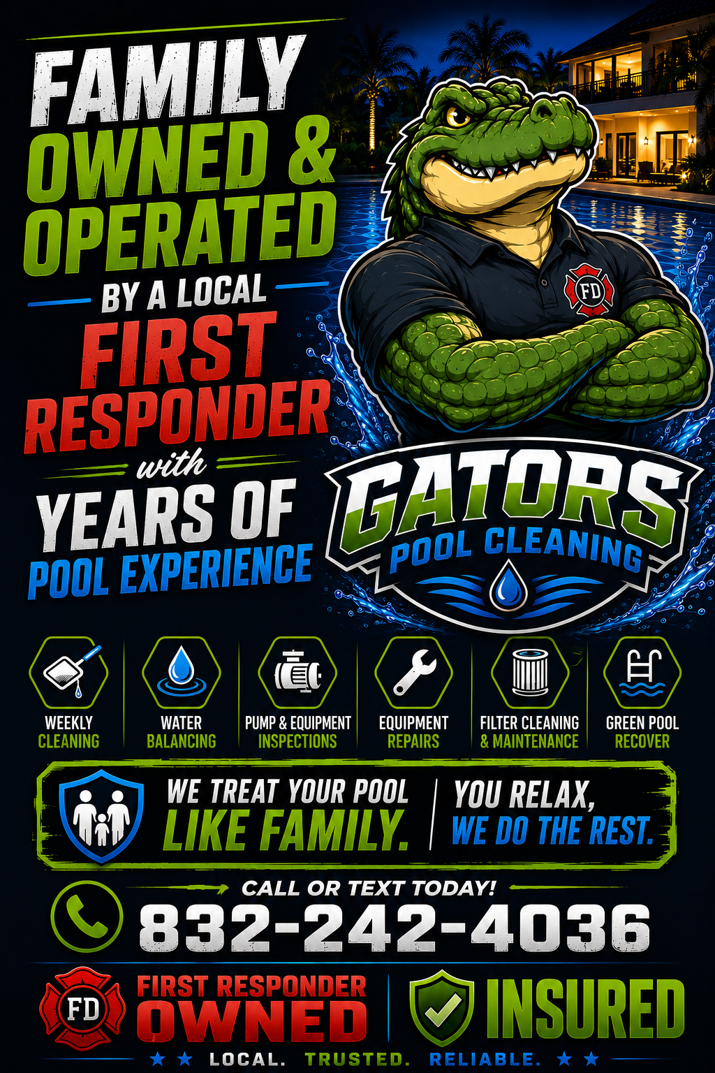 Gators Pool Cleaning advertisement