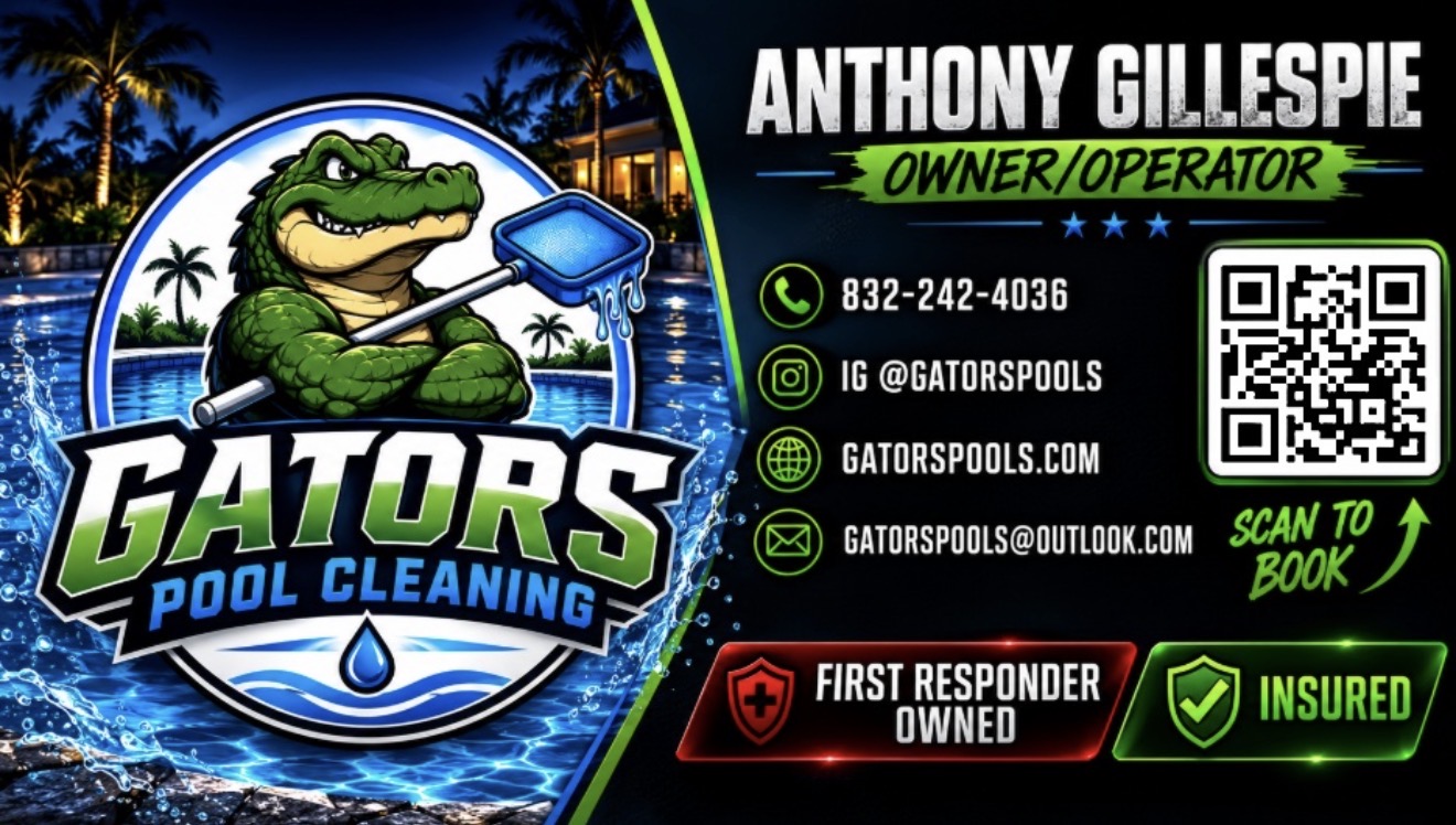 Gators Pool Cleaning service advertisement